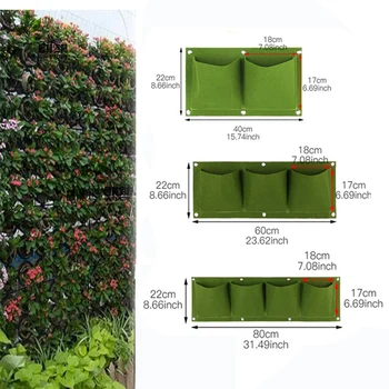 Стенни висящи торбички за засаждане Джобове Зелена чанта за отглеждане Сеялка Вертикална градина Зеленчуков живот Бонсай чанта Доставка на цветя за дома