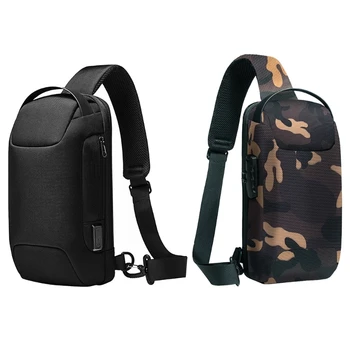 Чанта за носене за ROG-Ally защитен калъф за пътуване Анти-кражба чанта за съхранение на гърдите чанта с външен USB порт Crossbody чанта