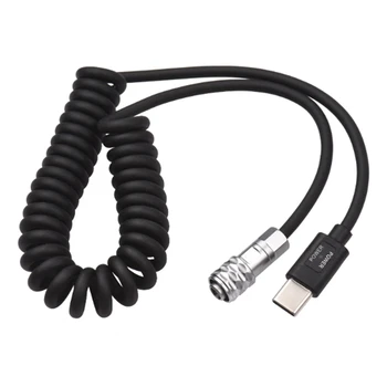 Andoer USB-C USB-C захранващ кабел замяна за Blackmagic джоб кино камера BMPCC 4K / 6K към USB Type-C пролетта кабел