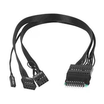 19pin Header Компютърна дънна платка Преден удължителен кабел Мъжка към женска връзка