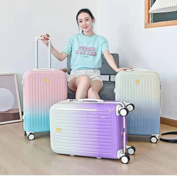 бонбони цвят багаж нова комбинация заключване количка случай японски стил студенти куфар ins трайни кожа случай Hellokitty