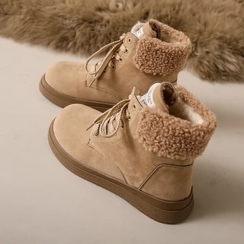 Дамски обувки зимна мода сняг ботуши широки крака мазнини бременни жени памучни обувки, зимни ботуши, дамски ботуши, ботуши