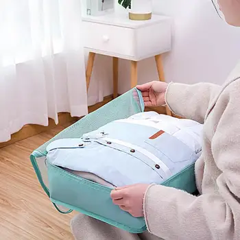 Органайзери за опаковане на багаж в плътен цвят Държач за дрехи за многократна употреба Удобен многофункционален багаж Организатори