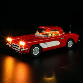  LED светлини, съвместими с 10321 Corvette строителни блокове осветление DIY подарък за играчки (само включително лампа)
