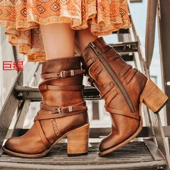 Med Heel ботуши Дамски гумени обувки дъжд луксозен дизайнер дами голям размер мода синтетични плитки PU слайдове копита марка жени