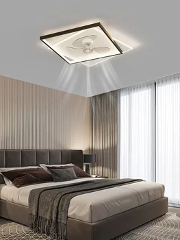 Вентилаторна лампа Вятър таван спалня светлина 2023 Нова скандинавска главна спалня Таванна лампа в стил вентилатор Невидима честотна конверсия