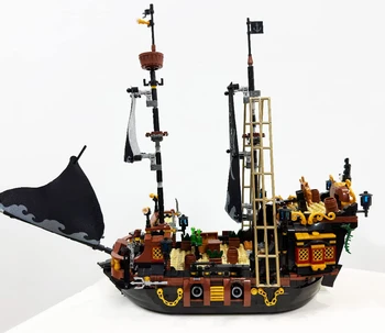 1328Pcs Пиратски корабни строителни блокове Направи си сам Сглобяване на комплекти Ветроходни кораби Модел Орнаменти Творчески образователни играчки Подаръци за възрастни