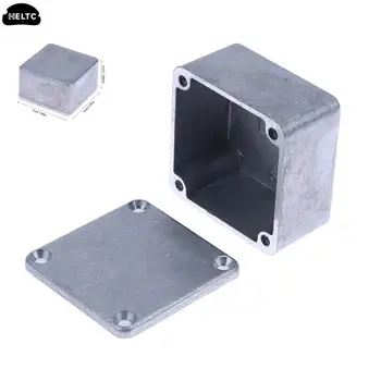  Сребърен алуминиев корпус Електронен Diecast Stompbox Project Box 1590LB 50 * 50 * 3mm