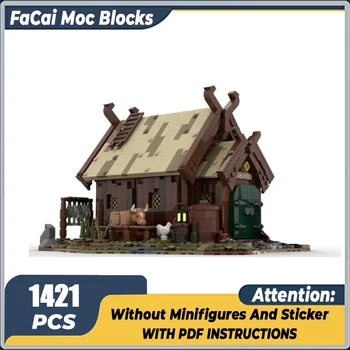 Moc Градивни блокове Магически пръстени филм Къщата на воина на Рохан Технология на модела Тухли DIY Средновековие LOTR замък играчки