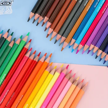 12-цветни цветни моливи, поставени в желязна кофа за детска живопис