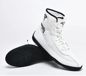Нови обувки за борба Мъже светлина Сгъваеми боксови обувки студенти дишаща стоп приплъзване Висок връх обучение бойни ботуши