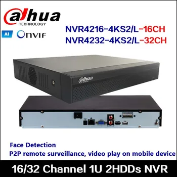 Dahua NVR4216-4KS2 / L & NVR4232-4KS2 / L 1U 2HDDs мрежов видеорекордер, поддръжка на откриване на лица, IVS, максимална разделителна способност на HDMI е 4K