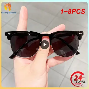 1~8PCS Нови детски слънчеви очила Мода Цветни момчета Светлоотразителни слънчеви очила Детски бебешки UV400 Колоездене на открито с висока разделителна способност