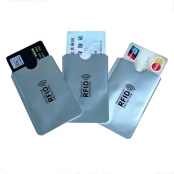 1pc/ 10pcs алуминиево фолио против размагнитване карта покритие RFID екранираща чанта NFC кредитна карта против кражба четка лична карта протектор