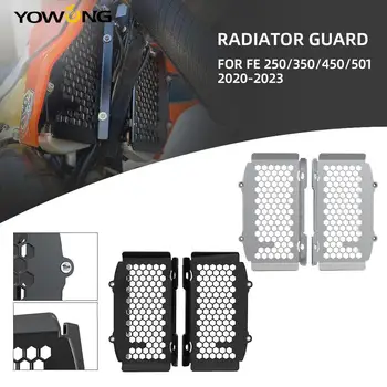 Предпазител за радиатор за мотоциклети за Husqvarna FE 250, 350, 450, 501 2020-2021-2022-2023 CNC двигател охладител решетка капак защита