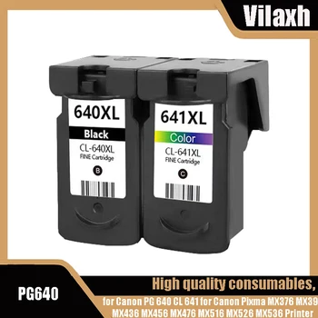 vilaxh PG640 CL641 Съвместим за Canon PG 640 CL 641 за Canon Pixma MX376 MX396 MX436 MX456 MX476 MX516 MX526 MX536 принтер