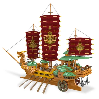 НА СКЛАД Ново MOC творчество 1396pcs пиратски кораб строителни блокове модел тухли сглобяване играчки за момчета рожден ден подарък комплект