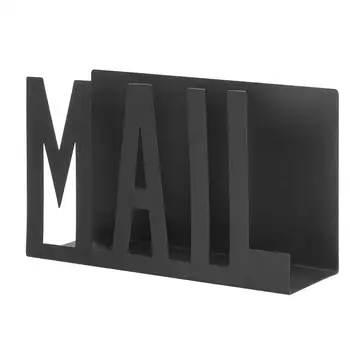 Писмо организатор за бюро сортиране на поща Metal Envelop Организиране на Rack Училищна организация Стилен черен държач за поща за бележници