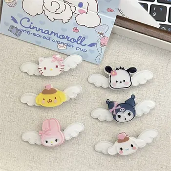 Sanrio Hello Kitty Kuromi Cinnamoroll анимация периферна карикатура сладък детски клип за коса творчески kawaii бретон клип шапки