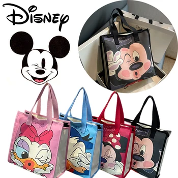 Disney Мики карикатура чанта за жени момичета Япония INS рамо чанта голяма пазарска чанта мека кожа платно купувач чанта рипсено кадифе случайни мъкна