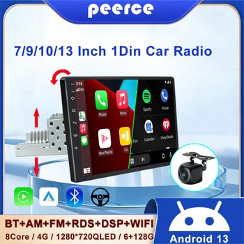 7'' 9'' 10'' 8Core Android 1Din кола мултимедия CarPlay Универсална навигация GPS 1 DIN глава Автоматично радио аудио стерео без DVD
