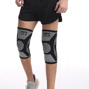 Плетени ръкави за коляното Еластични плетени спортни наколенки за жени Мъже Компресионен ръкав за облекчаване на болката Тендинит за баскетбол
