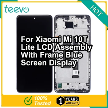 Teevo LCD за Xiaomi Mi 10T Lite дисплей & сензорен екран дигитайзер с рамка синьо