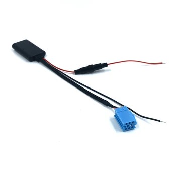 Biurlink Защита на предпазителите Автомобилно радио Aux-In Bluetooth AUX адаптер кабелна линия MINI ISO 8Pin за VW Passat