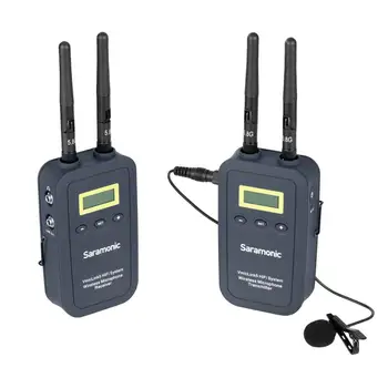 Saramonic Vmiclink5 HiFi 5.8GHz 3-канална безжична микрофонна система Lavalier с предавател и приемник за DSLR камери&повече