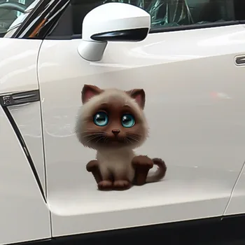 Кола универсални декоративни стикери 3D карикатура тялото стикери карикатура сладък котка кола стикери 3D стерео котка сладък котка кола стикери