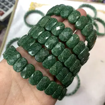 естествен зелен епидот каменни мъниста гривна естествен скъпоценен камък бижута гривна за жена за мъж за подарък на едро
