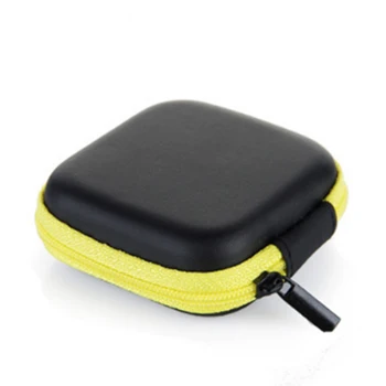 1 бр. Кутия за съхранение на слушалки USB твърд калъф чанта за слушалки Чанта за ключове за монети Водоустойчив SD карта кабел слушалки притежател кутия квадрат