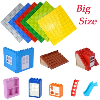 Големи блокове Основна плоча 404 точки DIY Големи аксесоари за базови плочи Строителни блокове Играчки за деца Съвместими с всички марки Toy Leduo