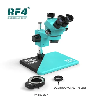 RF4 2023 Ново модернизирано ново копче за микроскоп 6 предавки Точно заключване 7-50X увеличение увеличение триокуляр RF-7050PRO