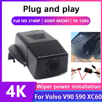 Plug and play Скрита кола DVR WIFI 4K UHD Dash камера камера за Volvo V90 Cross Country S90 XC60 D3 T8 2018 2019 2020 2021 DashCam