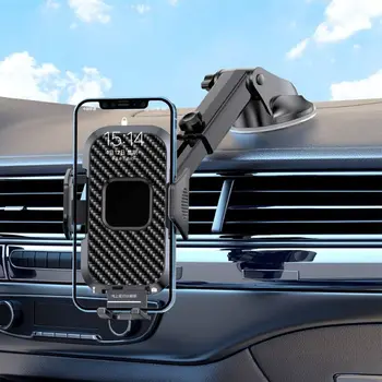Gravity Автоматична телефонна поддръжка Държач за телефон за кола 360 ° Завъртане Смукателен инструментален панел Телефонна поддръжка Многофункционален