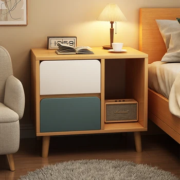 Nordic Simple Bedside Storage Minimalist Organizer Table De Nuit Bedroom Furniture