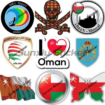 Оман Decals OM Оман флаг пират стикер Оман Мускат пътуване стикери Decals аксесоари за автомобили SUV камион ван велосипеди декор
