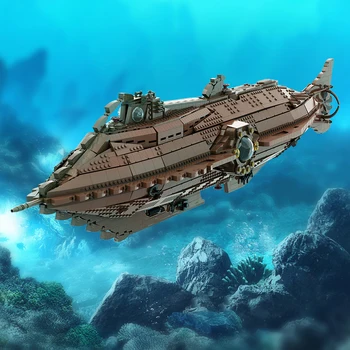 MOC 20 000 левги под морето Nautilus подводница модел орнаменти градивен блок образователни играчки за подарък за детски рожден ден