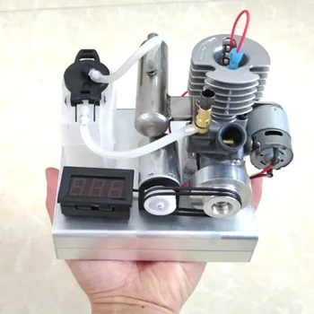 15-ниво генератор метанол бензин керосин микро генератор 2-тактов двигател модел комплект един ключов старт образователна играчка