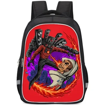 Mochila Skibidi Тоалетни училищни чанти за тийнейджъри Раница Titan Speakerman Travel раница Ученически бележник Bookbag Аниме чанта
