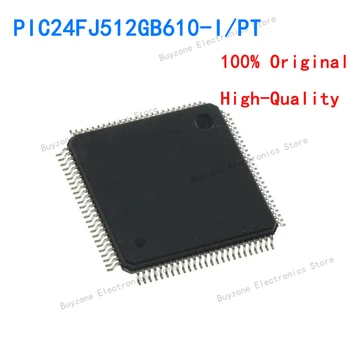 PIC24FJ512GB610-I/PT 16-битов MCU 16 MIPS 512K Flash 32K RAM Нов оригинал