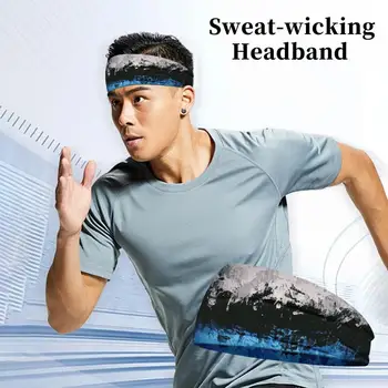 Sweat-wicking лента за глава спортна лента за глава влага Wicking йога бягане лента за глава за жени Non-хлъзгане Sweatband лента за коса за тренировка