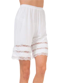 Дамски полупанталонки Кюлоти Slip Pettipants за под рокля дантела Bloomers широк крак пижама панталони