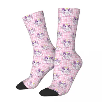 Хип-хоп сладко коте ъгъл носенето кръг флорални скейтборд чорапи полиестер дълги чорапи за жени мъже дишаща