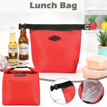 Обикновена чанта за обяд Преносима изолирана термична кутия за обяд Торбички за пикник Бутилка мляко за жени Детска чанта за контейнери за храна