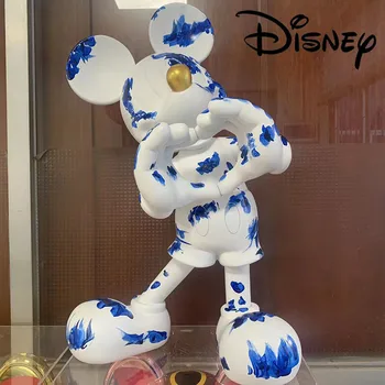 Disney аниме Мики Маус карикатура статуя голям Мики фигура смола стая декор орнамент действие фигурка рожден ден подарък играчка за дете
