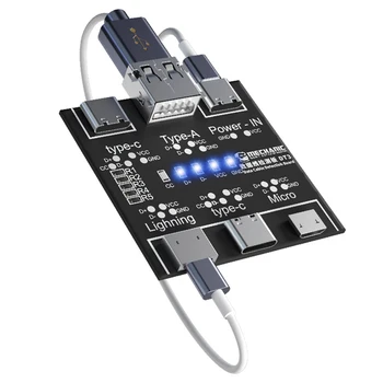 MECHANIC DT3 Data Cable Detection Board USB кабел тестер късо съединение On-Off превключване за iPhone IOS Type-C тест борда инструмент