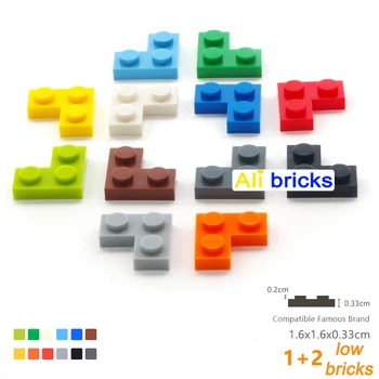 60pcs/lot DIY блокове строителни тухли тънки 1 + 2 образователна монтаж строителни играчки за деца размер съвместим с