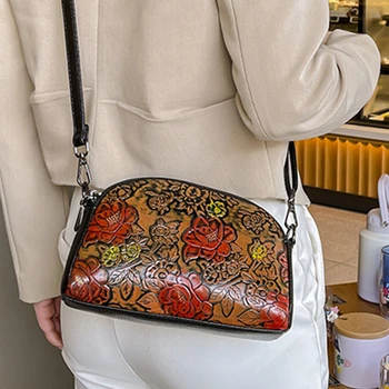 Мода рамо голяма пазарска чанта за жени ретро цвете модел преносим чанта пътуване луксозна майка женски Crossbody съединител чанта